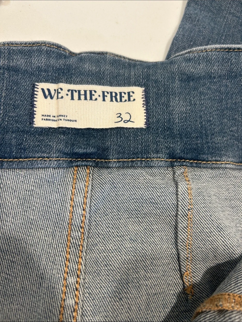 Free People Jayde High-Rise Medium Blue Pleated Front Jeans